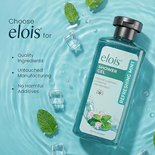Elois Cooling Body Wash with Refreshing Mint & Glycerin for Deep Cleansing, Fresh & Soft Skin for Women & Men | 300ml - Image 3