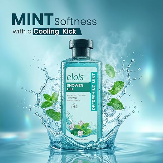 Elois Cooling Body Wash with Refreshing Mint & Glycerin for Deep Cleansing, Fresh & Soft Skin for Women & Men | 300ml - Image 2