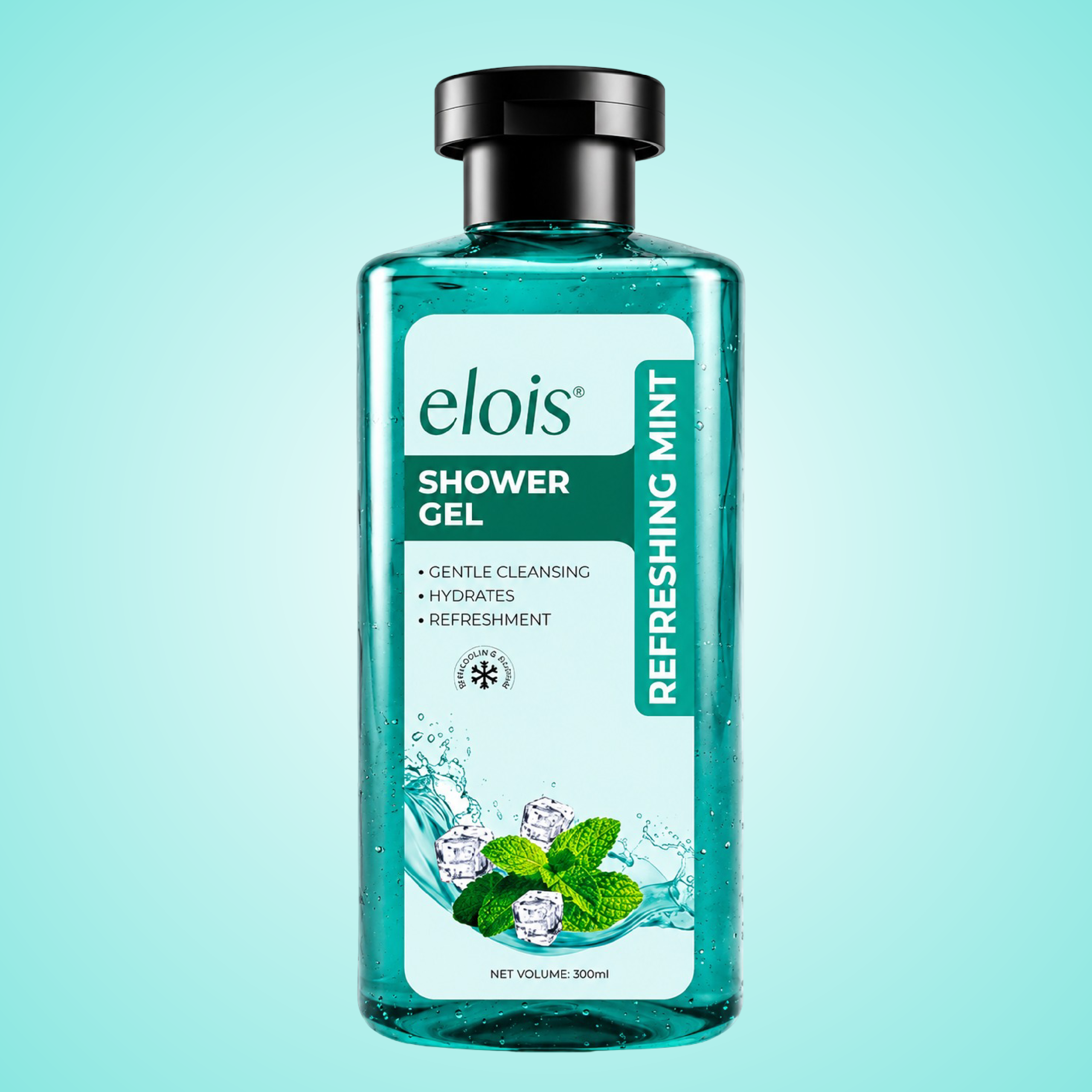 Elois Cooling Body Wash with Refreshing Mint & Glycerin for Deep Cleansing, Fresh & Soft Skin for Women & Men | 300ml